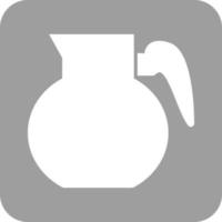 Kaffeekanne Glyphe rundes Hintergrundsymbol vektor