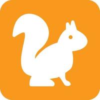 Eichhörnchen-Glyphe rundes Hintergrundsymbol vektor