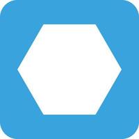 Hexagon-Glyphe rundes Hintergrundsymbol vektor