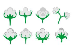 Free Cotton Flower Icons Vektor