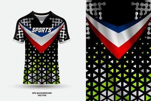 modern t skjorta jersey design lämplig för sporter, tävlings, fotboll, gaming och e sporter vektor