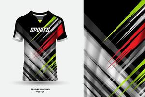 futuristisches und fantastisches T-Shirt-Trikot-Design, geeignet für Sport, Rennen, Fußball, Gaming und E-Sport-Vektor vektor