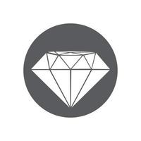 Diamant-Symbol-Vektor-Illustration vektor