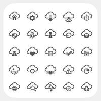 Cloud-Icons gesetzt vektor