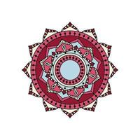 rotes Mandala Design vektor