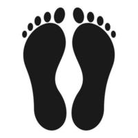 menschlicher Fußabdruck. Eindruck, den ein Fuß auf dem Boden oder einer Oberfläche hinterlässt. Vektor-Illustration. vektor