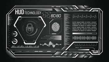 modern hud teknologi skärm bakgrund vektor