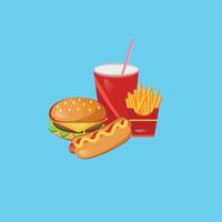 Fastfood. Fast-Food-Poster. Lieferung. vektor