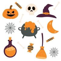 Reihe von Halloween-Elementen. Vektor-Illustration vektor