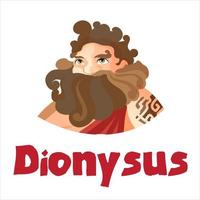 dionysus, forntida grekisk vingud. vektor