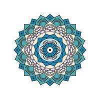 indisches buntes grünes blaues Mandala-Design vektor