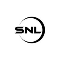 snl brev logotyp design i illustratör. vektor logotyp, kalligrafi mönster för logotyp, affisch, inbjudan, etc.