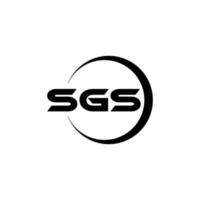 sgs-Brief-Logo-Design im Illustrator. Vektorlogo, Kalligrafie-Designs für Logo, Poster, Einladung usw. vektor