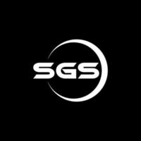 sgs-Brief-Logo-Design im Illustrator. Vektorlogo, Kalligrafie-Designs für Logo, Poster, Einladung usw. vektor