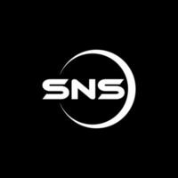 sns-Brief-Logo-Design im Illustrator. Vektorlogo, Kalligrafie-Designs für Logo, Poster, Einladung usw. vektor