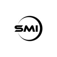 Smi-Brief-Logo-Design im Illustrator. Vektorlogo, Kalligrafie-Designs für Logo, Poster, Einladung usw. vektor