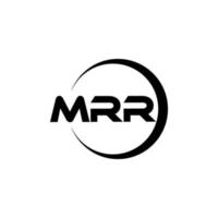 Mrr-Brief-Logo-Design in Abbildung. Vektorlogo, Kalligrafie-Designs für Logo, Poster, Einladung usw. vektor
