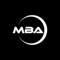 MBA-Brief-Logo-Design in Abbildung. Vektorlogo, Kalligrafie-Designs für Logo, Poster, Einladung usw. vektor