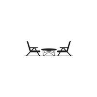 stuhl und tisch logo vorlage vektor symbol illustration