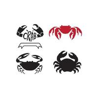 krabba ikon logotyp, vektor design