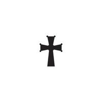 Symbol des christlichen Kreuzes, Vektorsymbol-Logo-Illustration vektor
