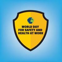 Welttag für Sicherheit und Gesundheit am Arbeitsplatz vektor
