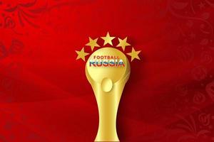 Papierkunst der Welt russischer roter Fußball vektor