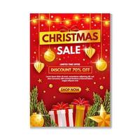 jul försäljning affisch mall vektor