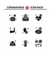 Coronavirus Silhouette Piktogramm Icon Set vektor