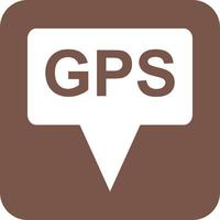 gps ii glyph rundes hintergrundsymbol vektor