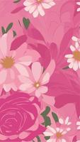rosa blomning blommor mönster sömlös mönster. bra för textil, omslag, yta, tyg, tapet. vertikal formatera , bukett av blommor från de trädgård . blommig ljus bakgrund vektor
