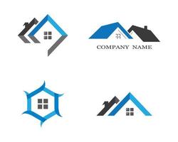 hus logotyp design set vektor