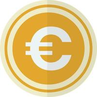 euro-münzenillustration im minimalen stil vektor