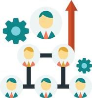 organisation Diagram illustration i minimal stil vektor