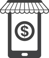 online-shopping per smartphone-illustration im minimalen stil vektor