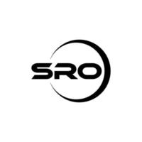 sro brev logotyp design med vit bakgrund i illustratör. vektor logotyp, kalligrafi mönster för logotyp, affisch, inbjudan, etc.