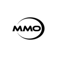 MMO-Brief-Logo-Design in Abbildung. Vektorlogo, Kalligrafie-Designs für Logo, Poster, Einladung usw. vektor