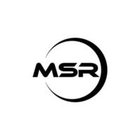 MSR-Brief-Logo-Design in Abbildung. Vektorlogo, Kalligrafie-Designs für Logo, Poster, Einladung usw. vektor