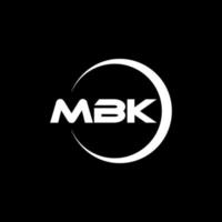 mbk-Brief-Logo-Design in Abbildung. Vektorlogo, Kalligrafie-Designs für Logo, Poster, Einladung usw. vektor