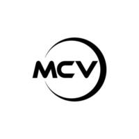 mcv brev logotyp design i illustration. vektor logotyp, kalligrafi mönster för logotyp, affisch, inbjudan, etc.