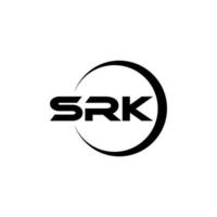 srk brev logotyp design med vit bakgrund i illustratör. vektor logotyp, kalligrafi mönster för logotyp, affisch, inbjudan, etc.