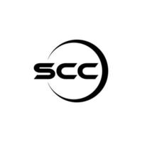 scc brev logotyp design i illustratör. vektor logotyp, kalligrafi mönster för logotyp, affisch, inbjudan, etc.