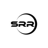 srr brev logotyp design med vit bakgrund i illustratör. vektor logotyp, kalligrafi mönster för logotyp, affisch, inbjudan, etc.