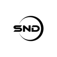 snd brev logotyp design i illustratör. vektor logotyp, kalligrafi mönster för logotyp, affisch, inbjudan, etc.