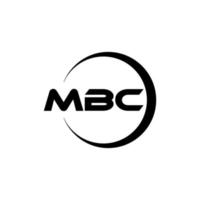 mbc-Brief-Logo-Design in Abbildung. Vektorlogo, Kalligrafie-Designs für Logo, Poster, Einladung usw. vektor
