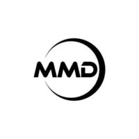 mmd brev logotyp design i illustration. vektor logotyp, kalligrafi mönster för logotyp, affisch, inbjudan, etc.