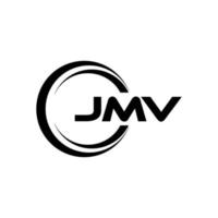 jmv brev logotyp design i illustration. vektor logotyp, kalligrafi mönster för logotyp, affisch, inbjudan, etc.