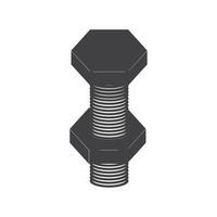 Schrauben- und Mutternlogo vektor