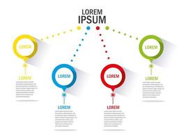 Infografik mit Zeigern und Symbolen vektor