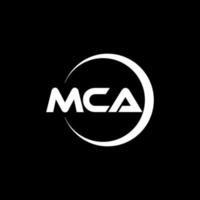 MCA-Brief-Logo-Design in Abbildung. Vektorlogo, Kalligrafie-Designs für Logo, Poster, Einladung usw. vektor